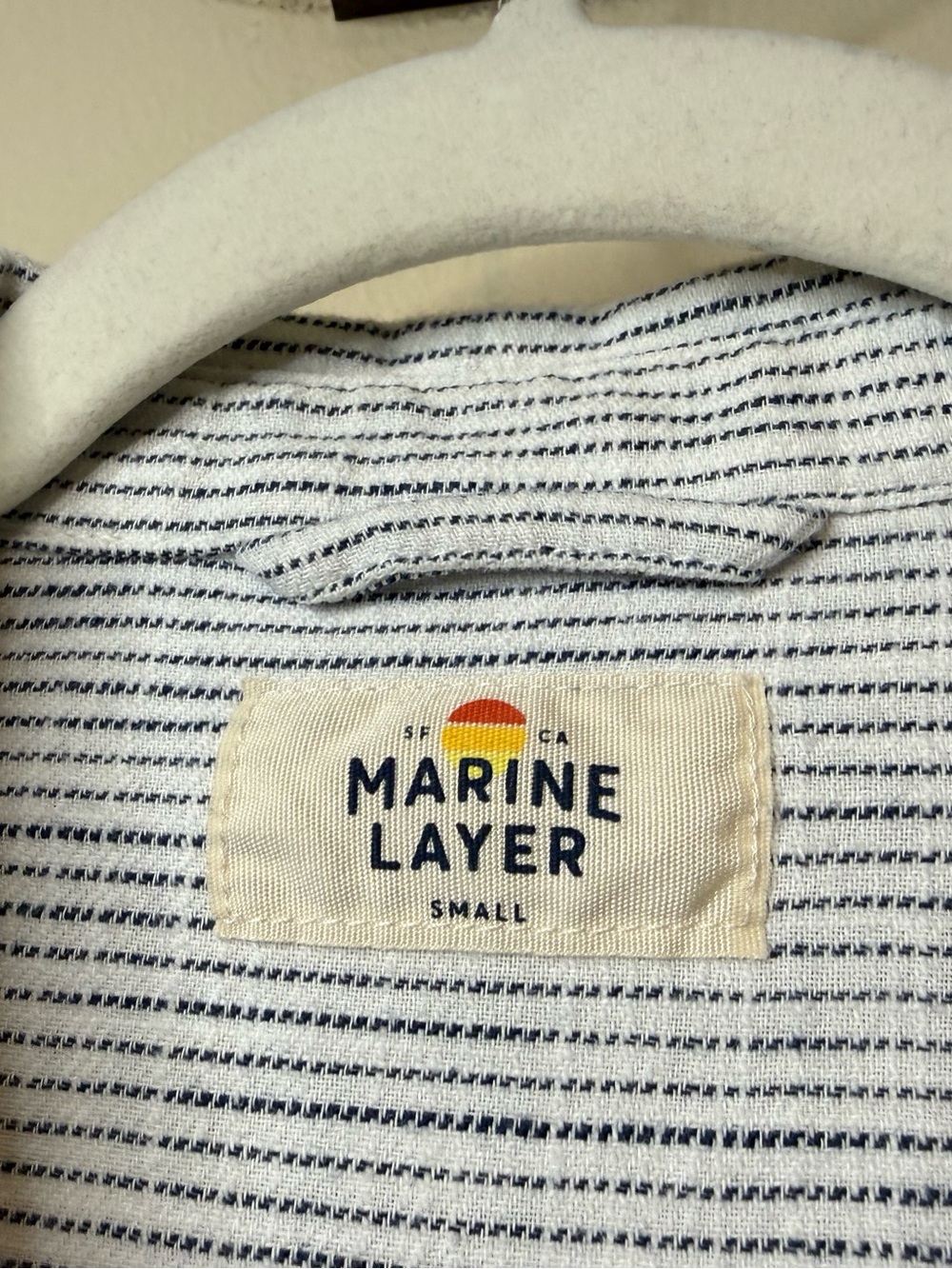 Marine Layer 100% cotton Selvage long sleeve Shirt Men’s small - Picture 5 of 11